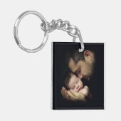 Tender Love Daddy en Baby 2 Fotosjabloon Sleutelhanger (Voorkant Links)