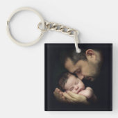 Tender Love Daddy en Baby 2 Fotosjabloon Sleutelhanger (Voorkant)