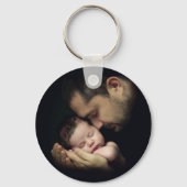 Tender Love Daddy en Baby 2 Fotosjabloon Sleutelhanger (Voorkant)