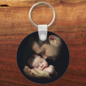 Tender Love Daddy en Baby 2 Fotosjabloon Sleutelhanger (Voorkant)