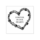 Tender Loving Memorial Heart Pet Paws Print  Rubberstempel (Afrduk)