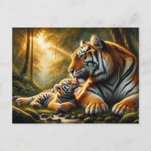 Tender Moment in Natuur Schilderen Briefkaart