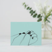 Tender Monochroom Mum Baby Hands Briefkaart (Staand voorkant)