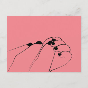 Tender Monochroom Mum Baby Hands Briefkaart