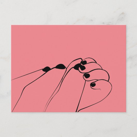 Tender Monochroom Mum Baby Hands Briefkaart (Voorkant)