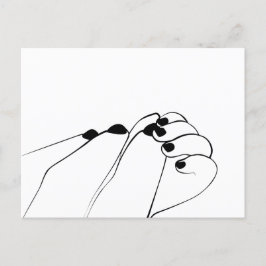 Tender Monochroom Mum Baby Hands Briefkaart