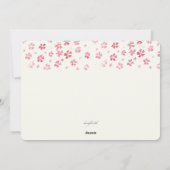 Tender Petals Foto geboorteaankondiging Feestdagenkaart (Achterkant)