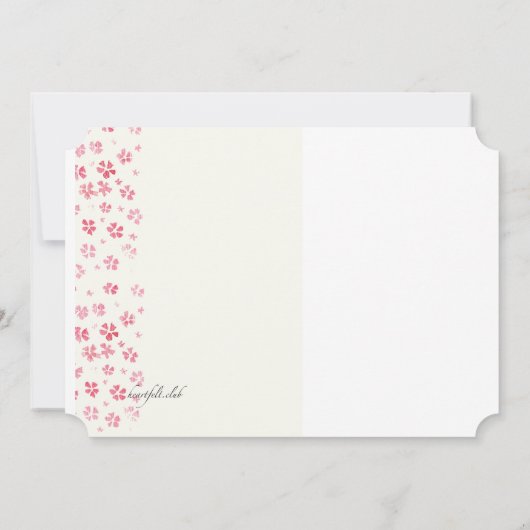 Tender Petals Fotouitnodiging Kaart (Achterkant)