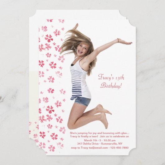 Tender Petals Fotouitnodiging Kaart (Voorkant / Achterkant)