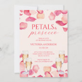 Tender Pink Petals en Prosecco Vrijgezellenfeest Kaart (Voorkant)