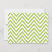 Tender schiet groene Chevron bruiloft RSVP Kaarten (Achterkant)