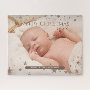 Tender Sterren Kerstmis Gepersonaliseerde Foto Vak Legpuzzel