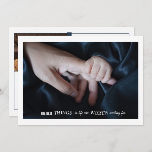 Tender Touch-fotogeboorteaankondiging Aankondiging (Voorkant / Achterkant)