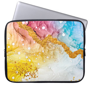 Tenderheid in pastelkleuren. Unieke creativiteit. Laptop Sleeve