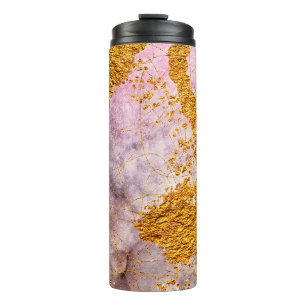 Tenderheid in pastelkleuren. Unieke creativiteit. Thermosbeker