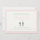 Tenderness Pink Geboorteaankondiging Aankondiging (Voorkant)