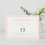 Tenderness Pink Geboorteaankondiging Aankondiging (Staand voorkant)