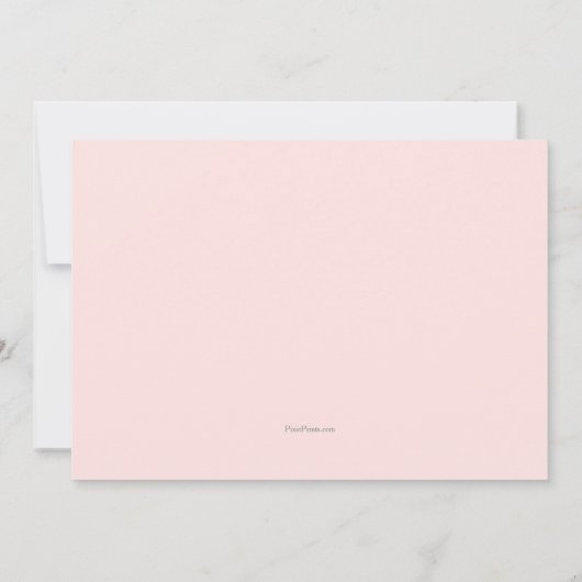 Tenderness Pink Geboorteaankondiging Aankondiging (Achterkant)