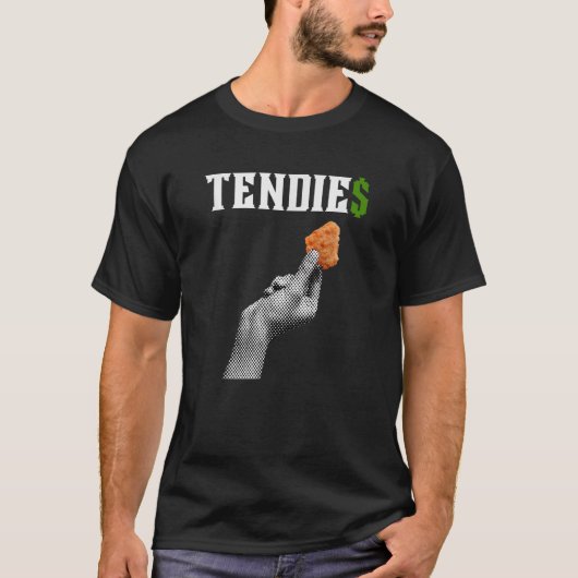 Tendies TShirt Funny WSB Meme Chicken Tendies Mone (Voorkant)
