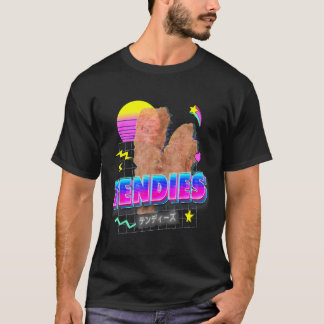 Tendies Vaporwave 80s Chicken Tenders Japans Kan T-shirt