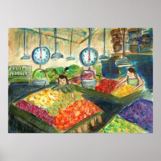 Tending the Produce Poster (Pike Place Market) (Voorkant)