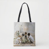 Tending Tomorrow: Kinderen in de tuin Canvas tas (Voorkant)
