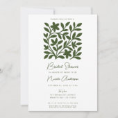 Tendril Garden Green Vine Floral Vrijgezellenfeest Kaart (Voorkant)