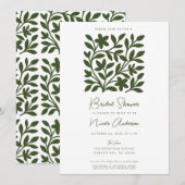 Tendril Garden Green Vine Floral Vrijgezellenfeest Kaart (Voorkant / Achterkant)