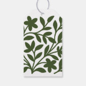 Tendril Garden Groene Wijnstok Bloembladeren Cadeaulabel (Achterkant)