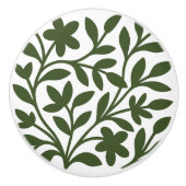 Tendril Garden Groene Wijnstok Bloembladeren Keramische Knop (Voorkant)