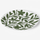 Tendril Garden Groene Wijnstok Bloembladeren Papieren Bordje (Gekanteld)