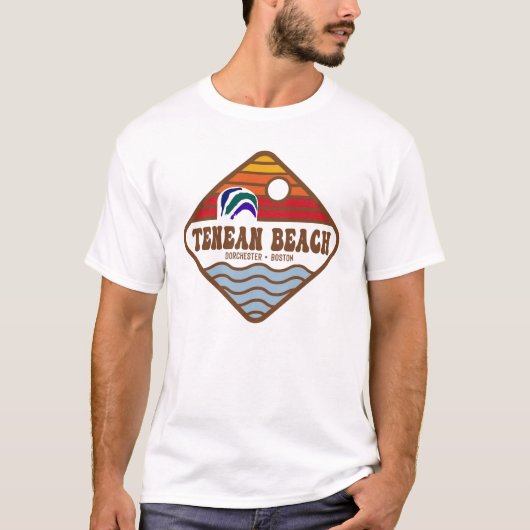 Tenean Beach Retro Diamond voor lichtgekleurde T-shirt (Voorkant)