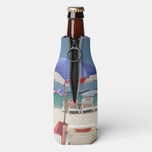 Tenen in de Sand Custom Bottle Cooler (Fles Achterkant)