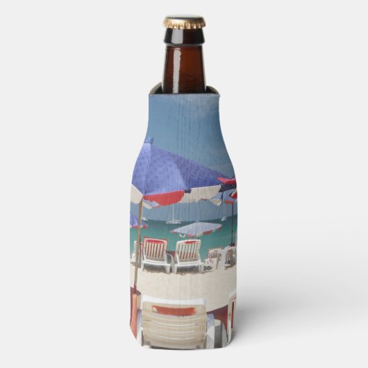 Tenen in de Sand Custom Bottle Cooler (Fles Voorkant)