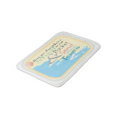 Tenen in de zandbadmat badmat (Gekanteld)