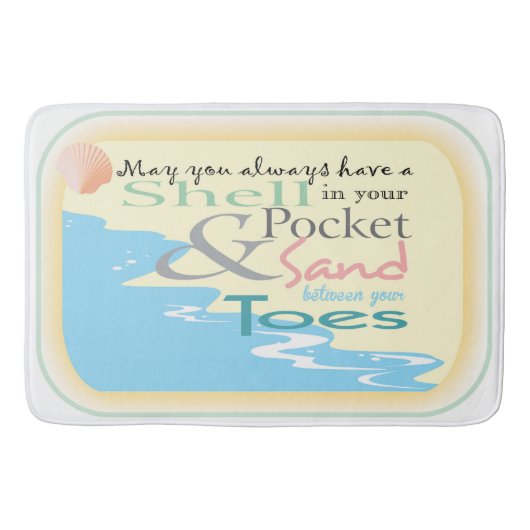 Tenen in het zand grote badmat (Voorkant)