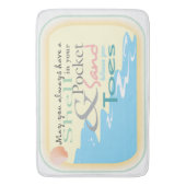 Tenen in het zand grote badmat (Voorkant Verticaal)