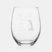 Tenen in het Zand Wijn in Mijn Hand Grappige Kat Wijnglas Zonder Voet (Achterkant)