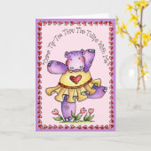 Tenen Tiptoeën - Wenskaart Kaart (Gele Bloem)