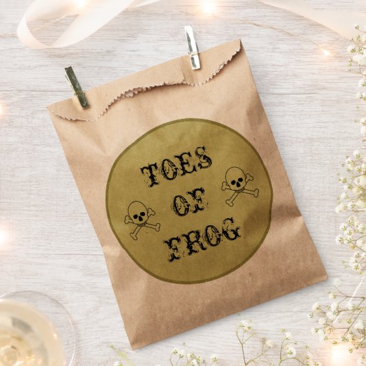 Tenen van Frog Witch's Potion Label Bedankzakje (Geknipt)