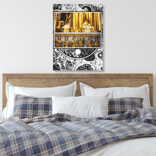 Tenen van goud canvas afdruk (Insitu (Slaapkamer))