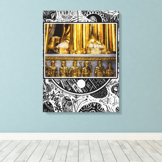 Tenen van goud canvas afdruk (Insitu (Houten vloer))