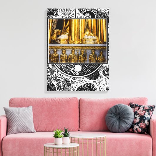 Tenen van goud canvas afdruk (Insitu (Woonkamer))
