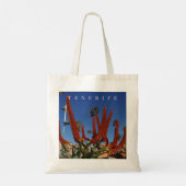 Tenerife Aloe Vera canvas tas bloemen (Achterkant)
