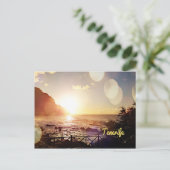 Tenerife avond lichten briefkaart (Staand voorkant)