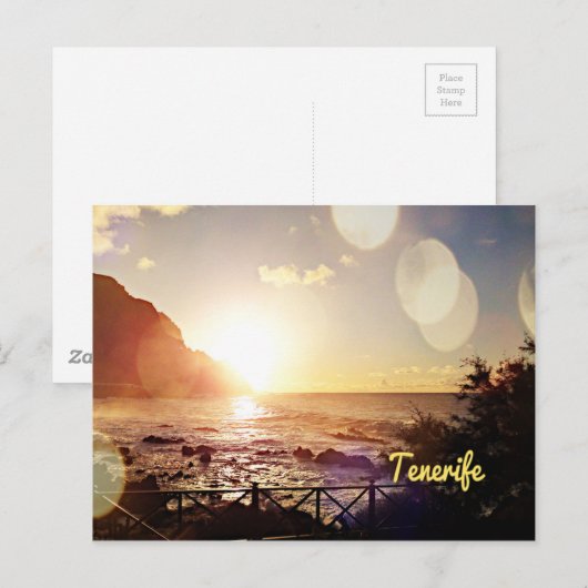 Tenerife avond lichten briefkaart (Voorkant / Achterkant)
