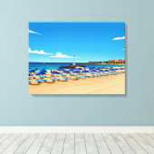 Tenerife beach view canvas print (Insitu (Houten vloer))