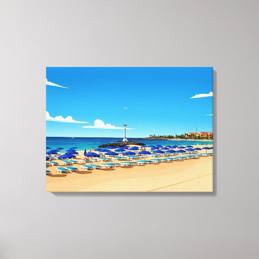 Tenerife beach view canvas print (Voorkant)