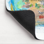 Tenerife Canarias Spanje Illustrate Map met Landm Muismat (Hoek)