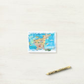 Tenerife Canarias Spanje Illustrate Map met Landm Post-it® Notes (Op bureau)